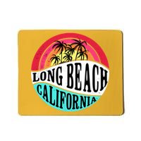 Long Beach California Retro Circle Mousepad