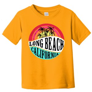 Long Beach California Retro Circle Toddler T-Shirt