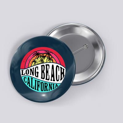 Long Beach California Retro Circle Button