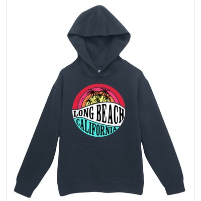 Long Beach California Retro Circle Urban Pullover Hoodie