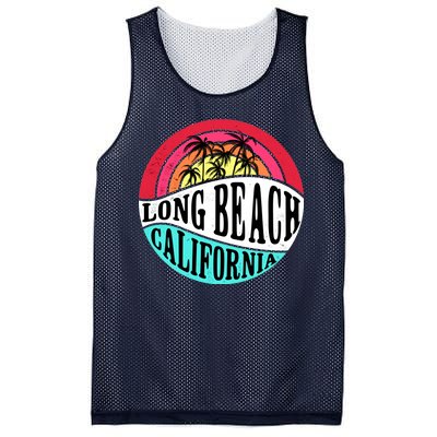 Long Beach California Retro Circle Mesh Reversible Basketball Jersey Tank