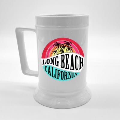 Long Beach California Retro Circle Beer Stein