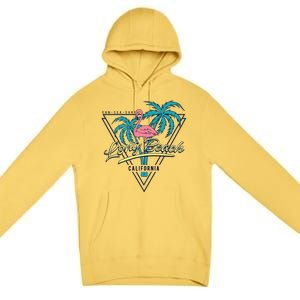 Long Beach California Retro Vibe Premium Pullover Hoodie