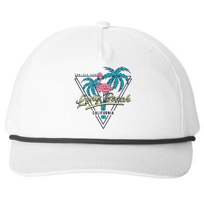 Long Beach California Retro Vibe Snapback Five-Panel Rope Hat