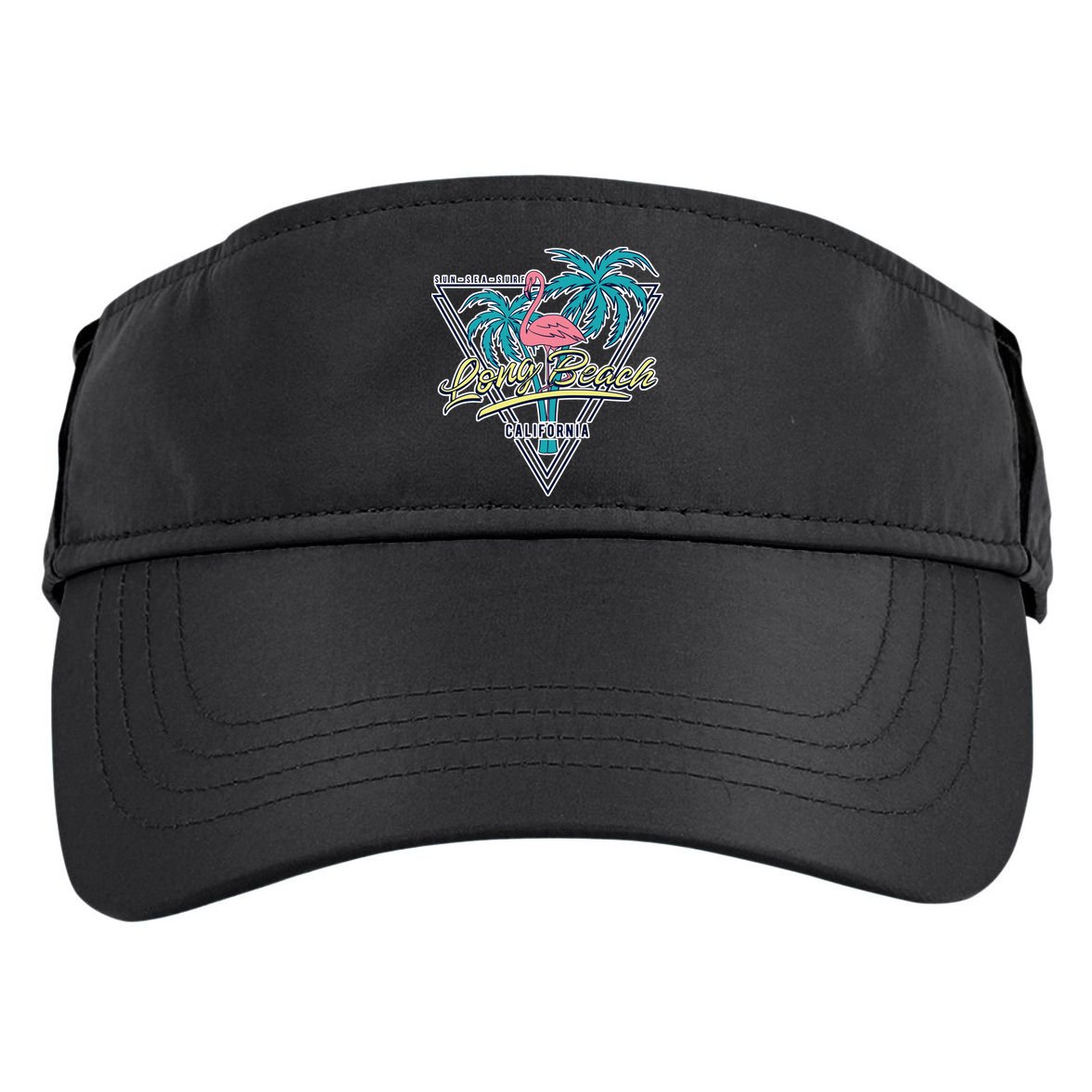 Long Beach California Retro Vibe Adult Drive Performance Visor