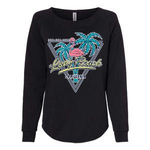 Long Beach California Retro Vibe Womens California Wash Sweatshirt