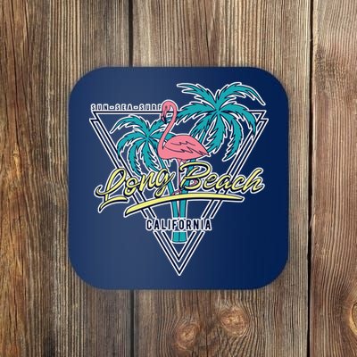 Long Beach California Retro Vibe Coaster