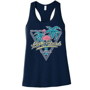 Long Beach California Retro Vibe Women's Racerback Tank