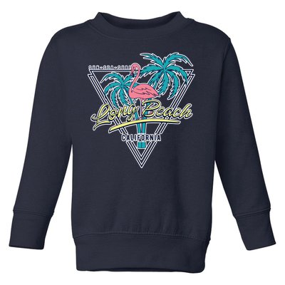 Long Beach California Retro Vibe Toddler Sweatshirt