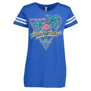 Long Beach California Retro Vibe Enza Ladies Jersey Football T-Shirt