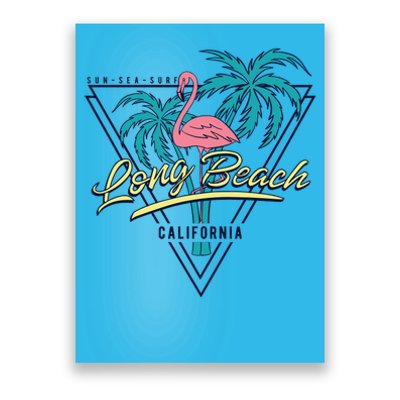 Long Beach California Retro Vibe Poster