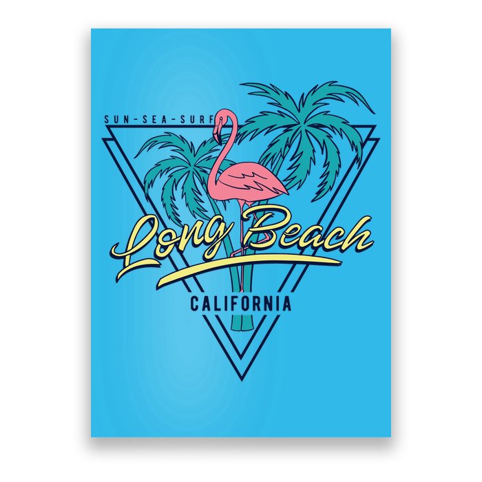 Long Beach California Retro Vibe Poster