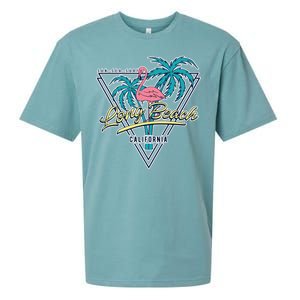 Long Beach California Retro Vibe Sueded Cloud Jersey T-Shirt