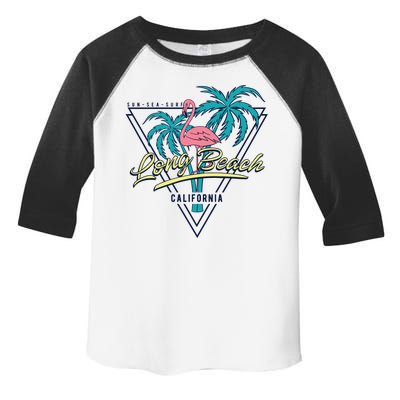 Long Beach California Retro Vibe Toddler Fine Jersey T-Shirt