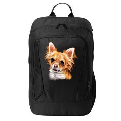 Long Haired Chihuahua City Backpack