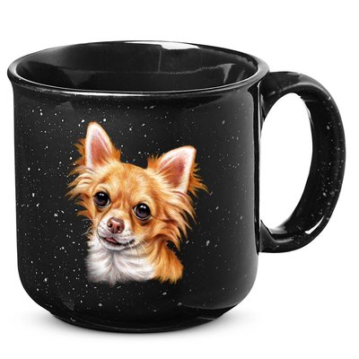 Long Haired Chihuahua 15oz Campfire Ceramic Mug