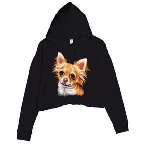 Long Haired Chihuahua Crop Fleece Hoodie