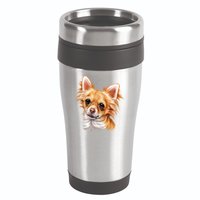 Long Haired Chihuahua 16oz Travel Tumbler
