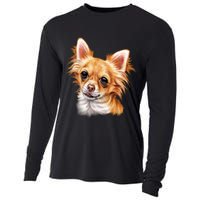 Long Haired Chihuahua Cooling Performance Long Sleeve Crew