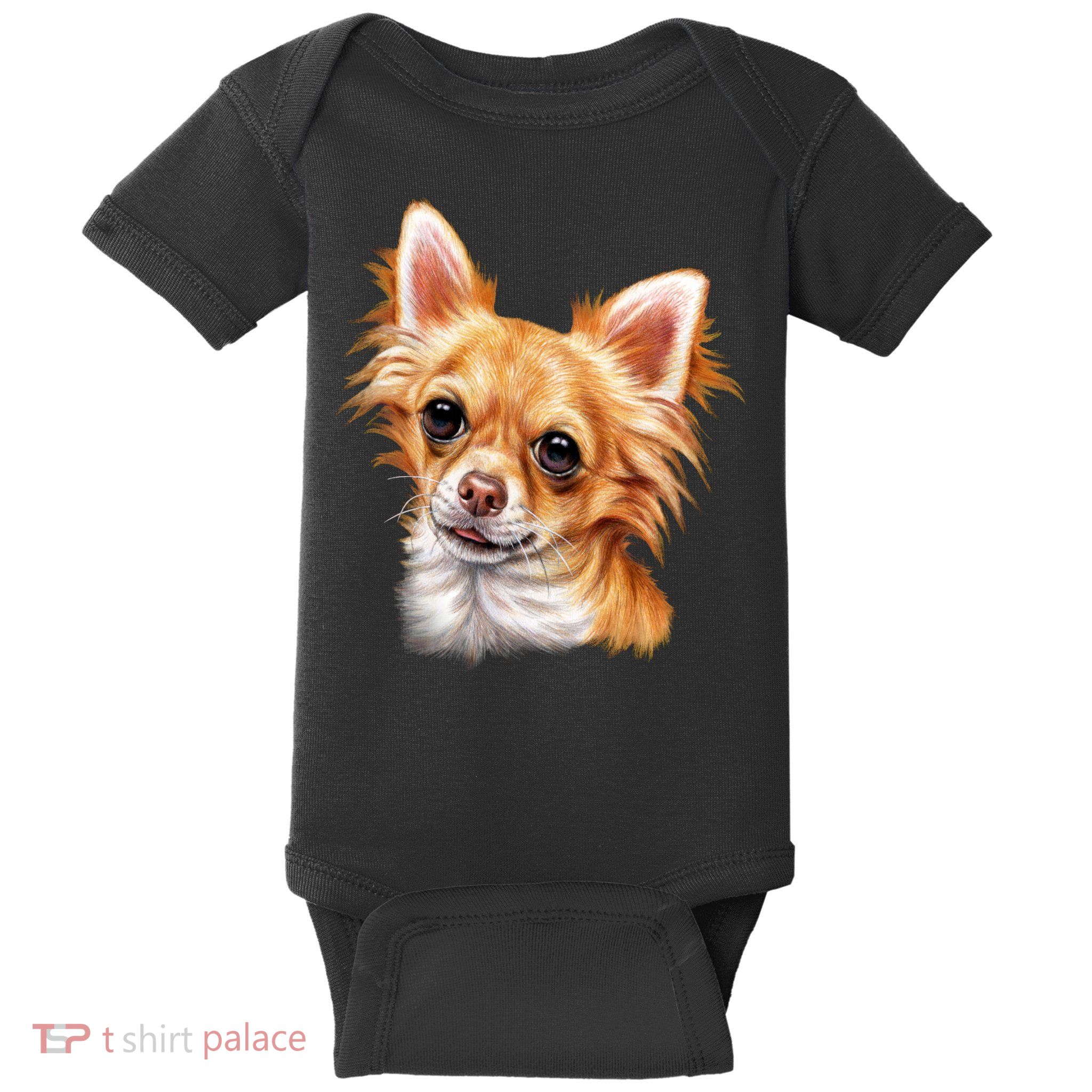 Long Haired Chihuahua Baby Bodysuit