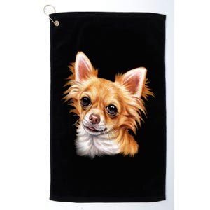 Long Haired Chihuahua Platinum Collection Golf Towel