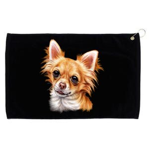 Long Haired Chihuahua Grommeted Golf Towel