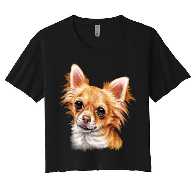 Long Haired Chihuahua Crop Top