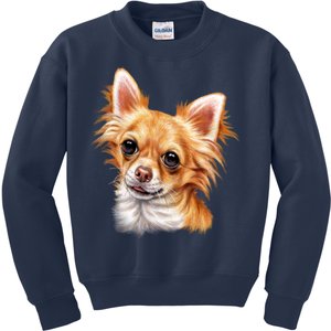 Long Haired Chihuahua Kids Sweatshirt