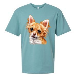 Long Haired Chihuahua Sueded Cloud Jersey T-Shirt