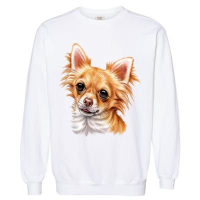 Long Haired Chihuahua Garment-Dyed Sweatshirt