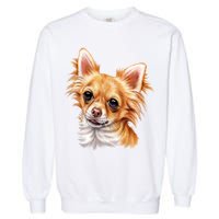 Long Haired Chihuahua Garment-Dyed Sweatshirt