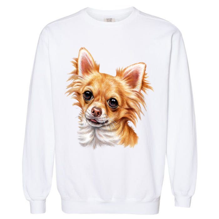 Long Haired Chihuahua Garment-Dyed Sweatshirt