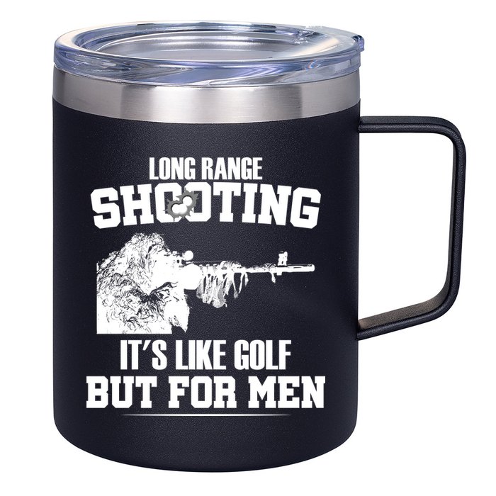 Long Range Shooting It's Like Golf But For Men 12oz Stainless Steel Coffee Mug
