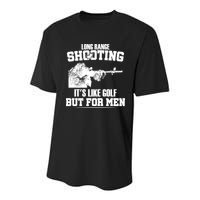 Long Range Shooting It's Like Golf But For Men Youth Performance Sprint T-Shirt