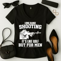 Long Range Shooting It's Like Golf But For Men Women's V-Neck T-Shirt