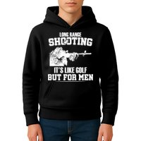 Long Range Shooting It's Like Golf But For Men Kids Hoodie