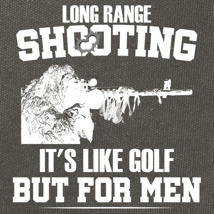 Long Range Shooting It's Like Golf But For Men Cotton Canvas Backpack