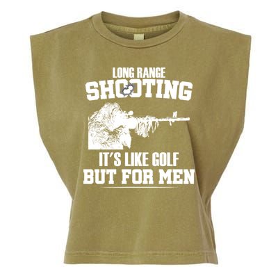 Long Range Shooting It's Like Golf But For Men Garment-Dyed Women's Muscle Tee