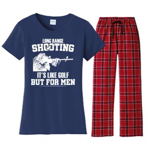 Long Range Shooting It's Like Golf But For Men Women's Flannel Pajama Set