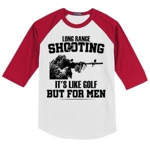 Long Range Shooting It's Like Golf But For Men Kids Colorblock Raglan Jersey