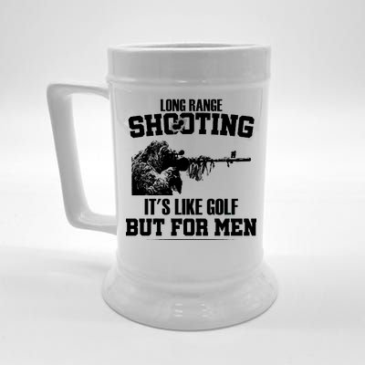 Long Range Shooting It's Like Golf But For Men Beer Stein