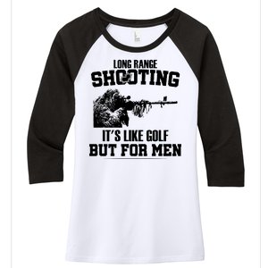 Long Range Shooting It's Like Golf But For Men Women's Tri-Blend 3/4-Sleeve Raglan Shirt