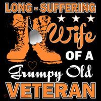 Long-Suffering Wife Of A Grumpy Old Veteran Impact Tech Backpack