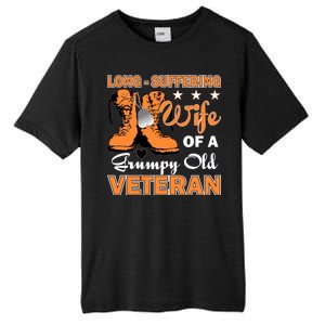 Long-Suffering Wife Of A Grumpy Old Veteran Tall Fusion ChromaSoft Performance T-Shirt