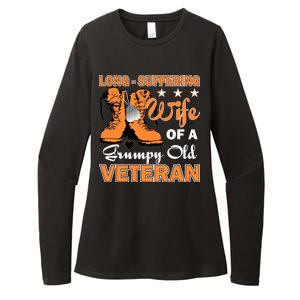 Long-Suffering Wife Of A Grumpy Old Veteran Womens CVC Long Sleeve Shirt