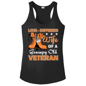 Long-Suffering Wife Of A Grumpy Old Veteran Ladies PosiCharge Competitor Racerback Tank