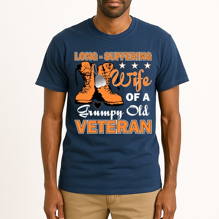 Long-Suffering Wife Of A Grumpy Old Veteran Tall T-Shirt
