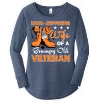 Long-Suffering Wife Of A Grumpy Old Veteran Women's Perfect Tri Tunic Long Sleeve Shirt