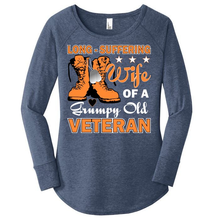 Long-Suffering Wife Of A Grumpy Old Veteran Women's Perfect Tri Tunic Long Sleeve Shirt