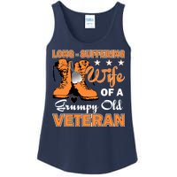 Long-Suffering Wife Of A Grumpy Old Veteran Ladies Essential Tank